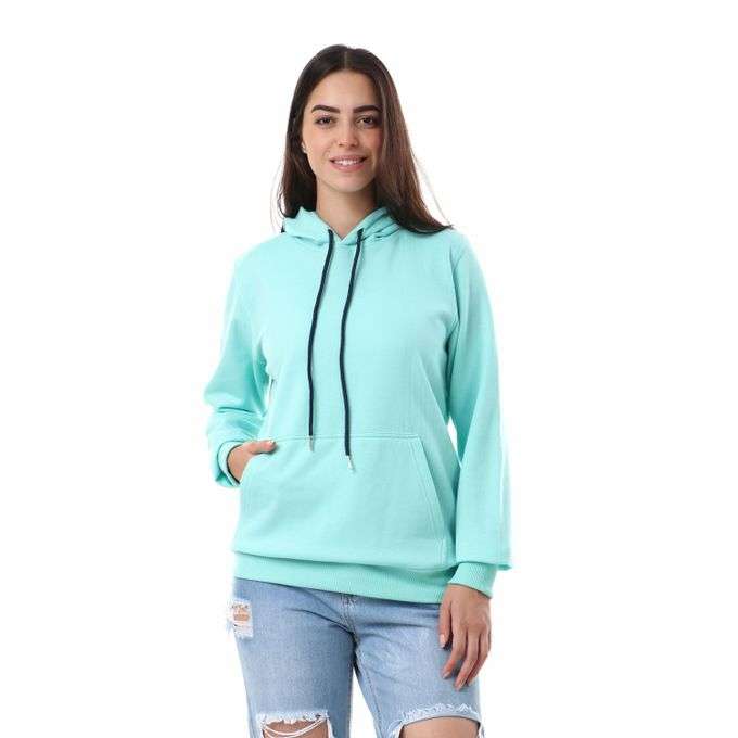 Unisex Slip On Hoodie With Kangroo Pocket - Mint | Checkpointwear