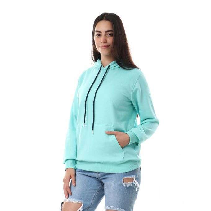 Unisex Slip On Hoodie With Kangroo Pocket - Mint | Checkpointwear